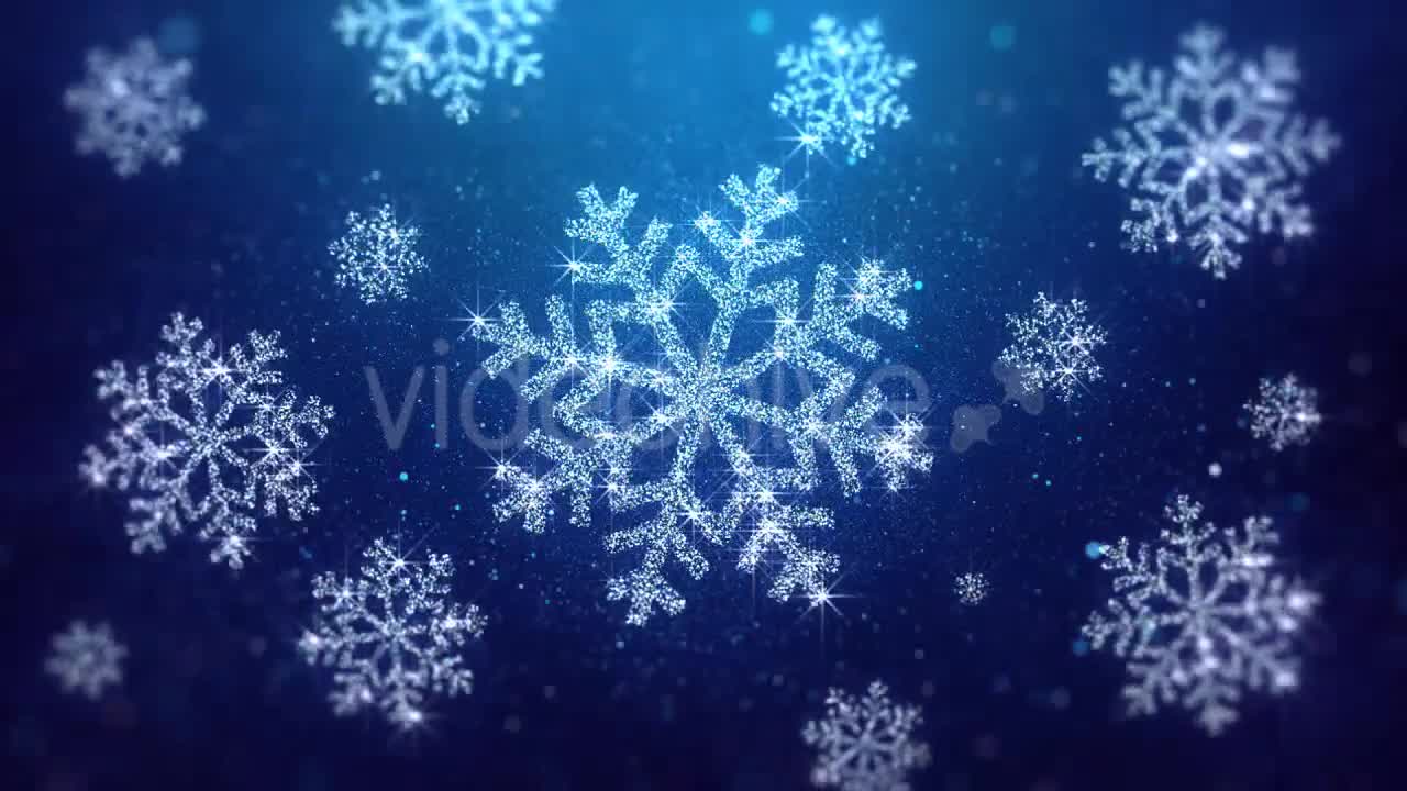 Christmas Snowflakes Blue Background Videohive 20983552 Motion Graphics Image 1