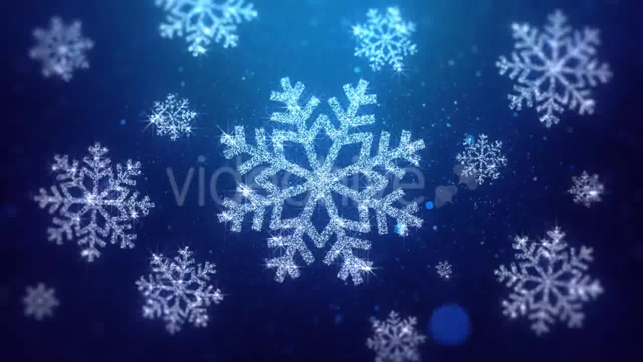 Christmas Snowflakes Blue Background Videohive 20983552 Motion Graphics Image 10