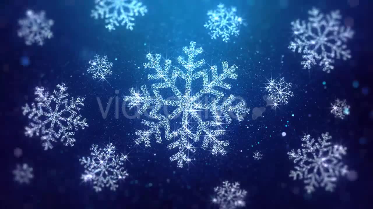 Christmas Snowflakes Blue Background Videohive 20983552 Motion Graphics Image 2