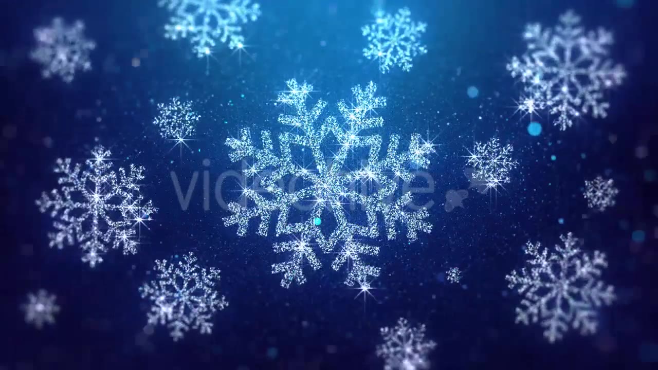 Christmas Snowflakes Blue Background Videohive 20983552 Motion Graphics Image 5