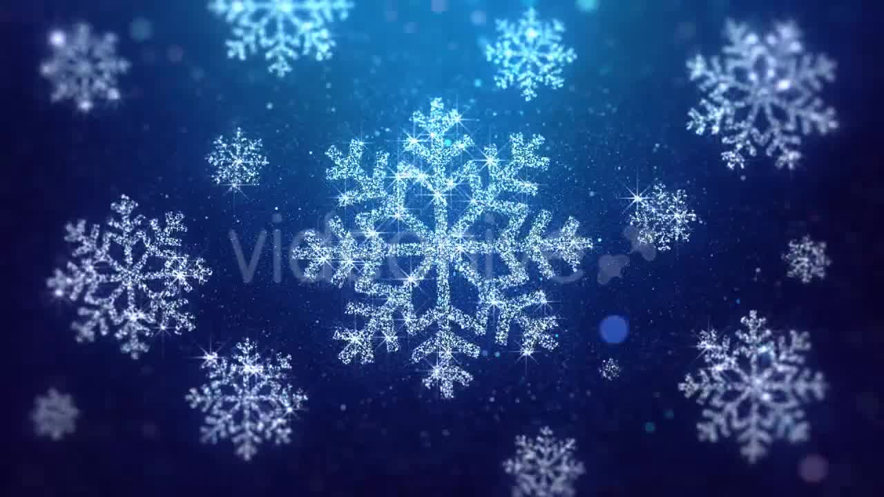 Christmas Snowflakes Blue Background Videohive 20983552 Motion Graphics Image 8
