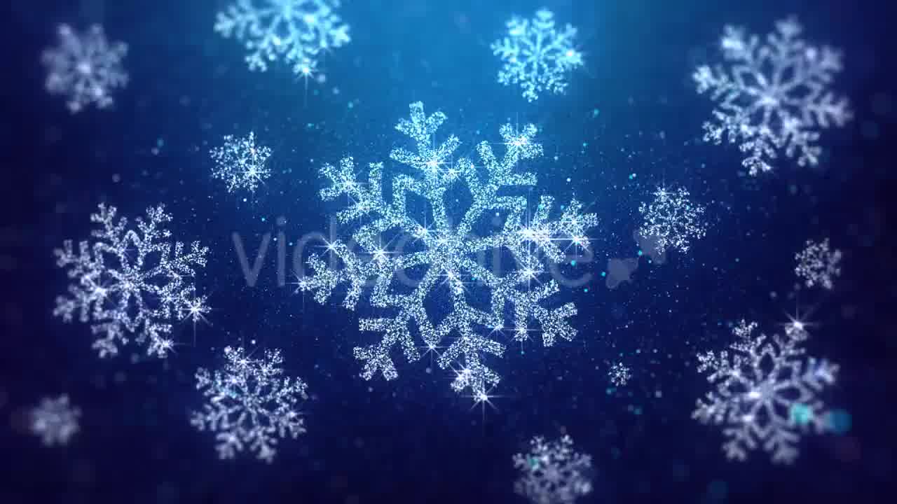 Christmas Snowflakes Blue Background Videohive 20983552 Motion Graphics Image 9
