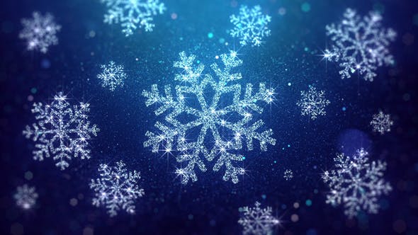 Christmas Snowflakes Blue Background - Download Videohive 20983552