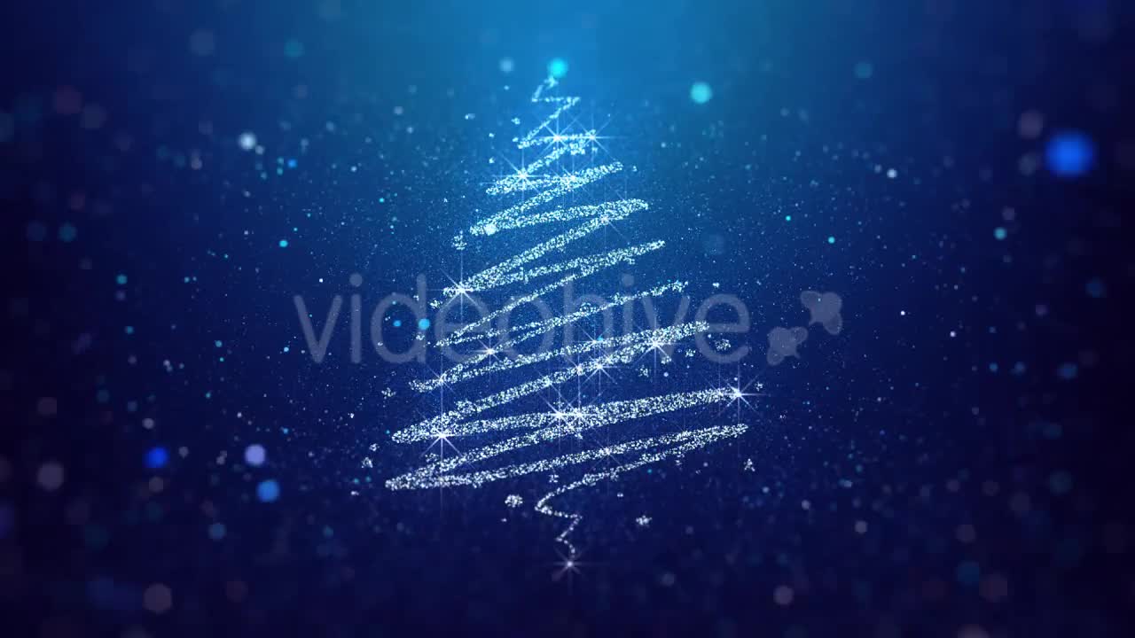 Christmas Tree Blue Background Videohive 20983390 Motion Graphics Image 1