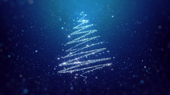 Christmas Tree Blue Background - Download Videohive 20983390