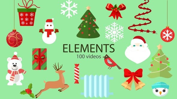 Christmas Winter Icon Elements Pack - 22754132 Download Videohive