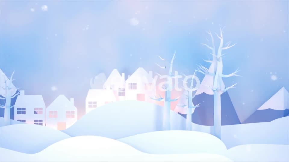 Christmas Winter Village Paper Art Videohive 22855518 Motion Graphics Image 1