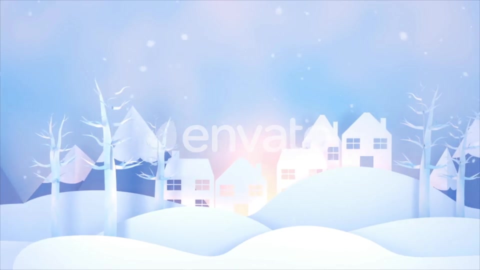 Christmas Winter Village Paper Art Videohive 22855518 Motion Graphics Image 3