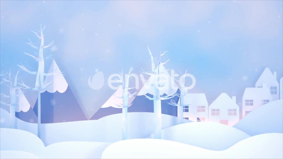 Christmas Winter Village Paper Art Videohive 22855518 Motion Graphics Image 5