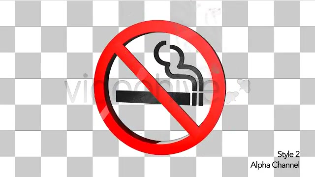 Cigarette No Smoking Symbol Animation 2 Styles Videohive 5237475 Motion Graphics Image 11