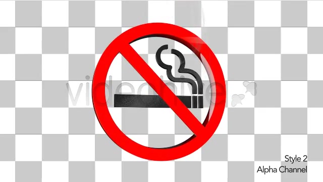 Cigarette No Smoking Symbol Animation 2 Styles Videohive 5237475 Motion Graphics Image 12