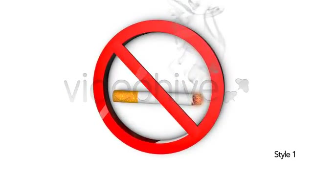 Cigarette No Smoking Symbol Animation 2 Styles Videohive 5237475 Motion Graphics Image 3
