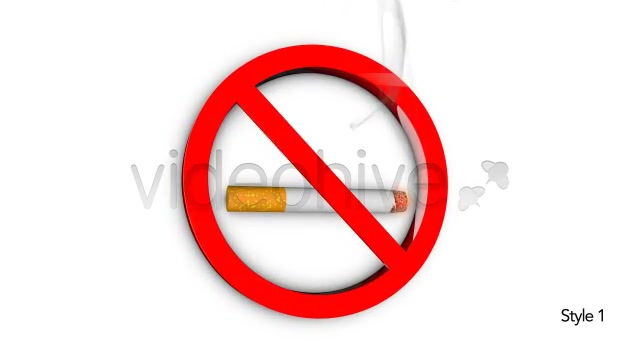 Cigarette No Smoking Symbol Animation 2 Styles Videohive 5237475 Motion Graphics Image 4