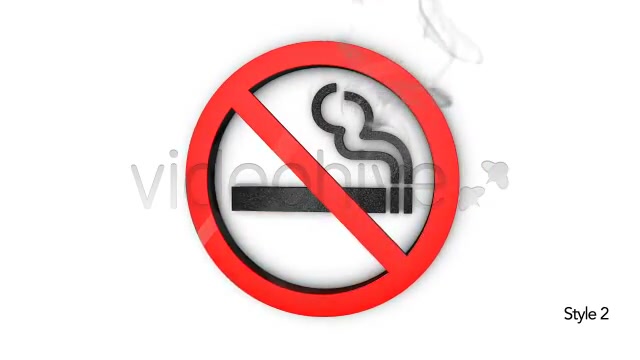 Cigarette No Smoking Symbol Animation 2 Styles Videohive 5237475 Motion Graphics Image 6
