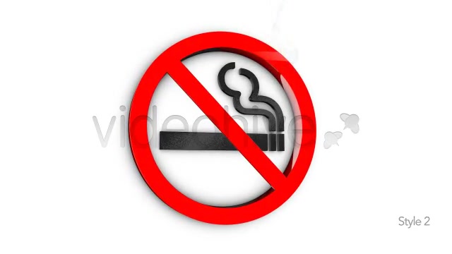 Cigarette No Smoking Symbol Animation 2 Styles Videohive 5237475 Motion Graphics Image 7