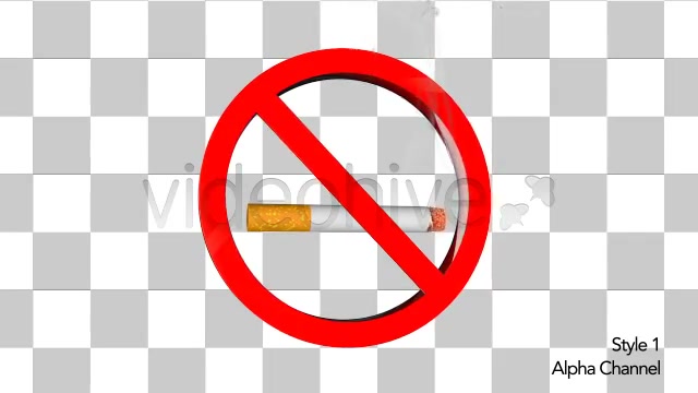 Cigarette No Smoking Symbol Animation 2 Styles Videohive 5237475 Motion Graphics Image 9