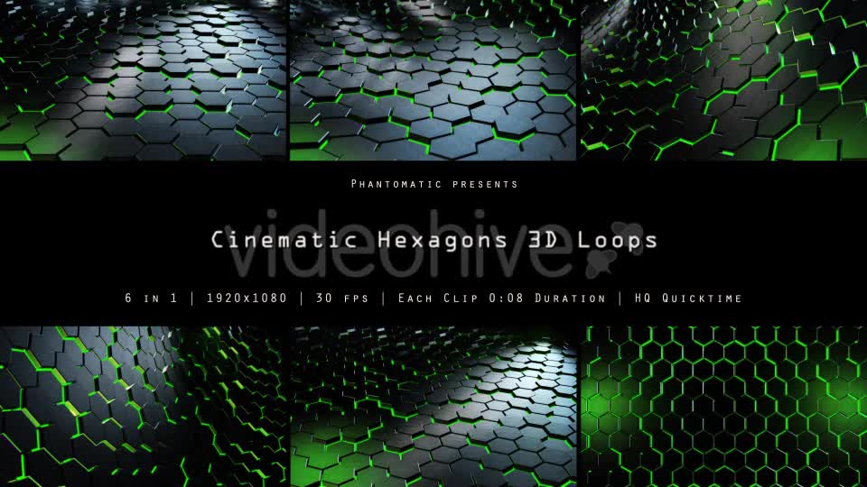 Cinematic Hexagons Green Pack Videohive 19591651 Motion Graphics Image 1
