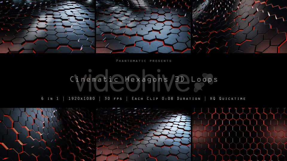 Cinematic Hexagons Red Pack Videohive 19645345 Motion Graphics Image 2