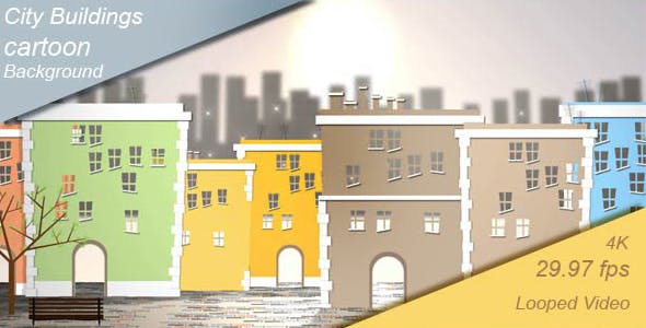 City Buildings Cartoon Background - 14286769 Download Videohive