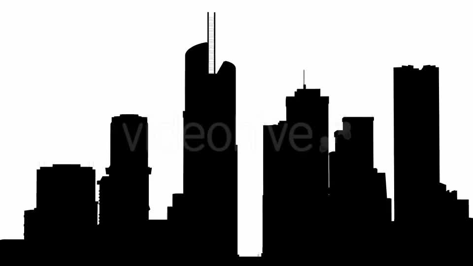 City Buildings Spinning Silhouette Videohive 20280452 Motion Graphics Image 1