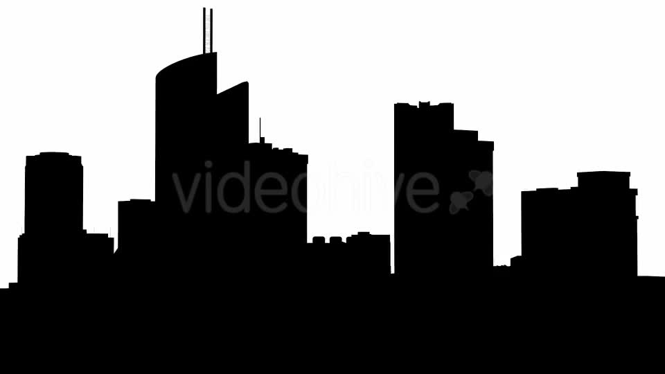 City Buildings Spinning Silhouette Videohive 20280452 Motion Graphics Image 2