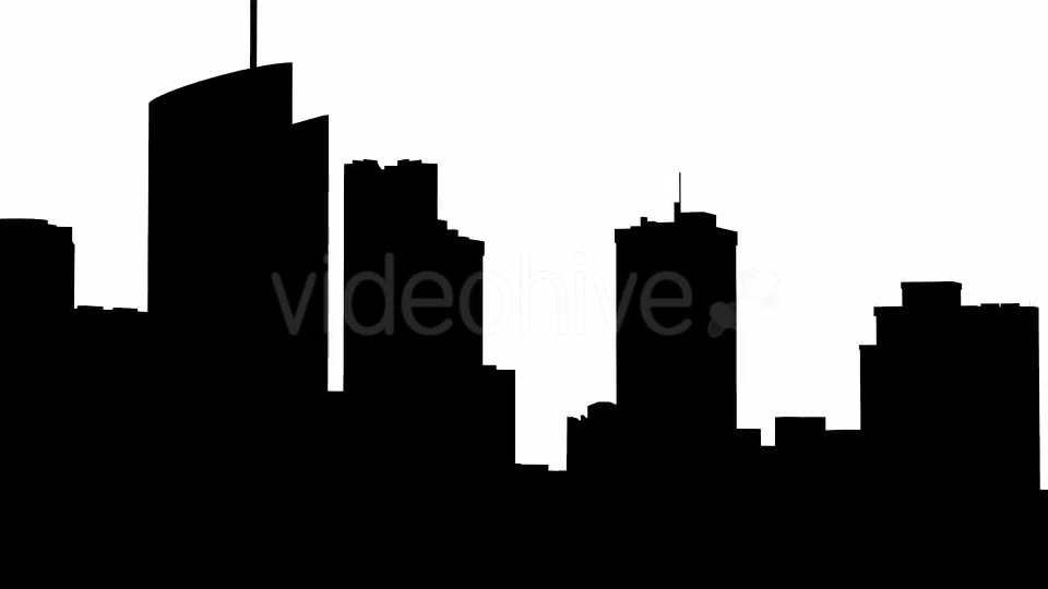 City Buildings Spinning Silhouette Videohive 20280452 Motion Graphics Image 3