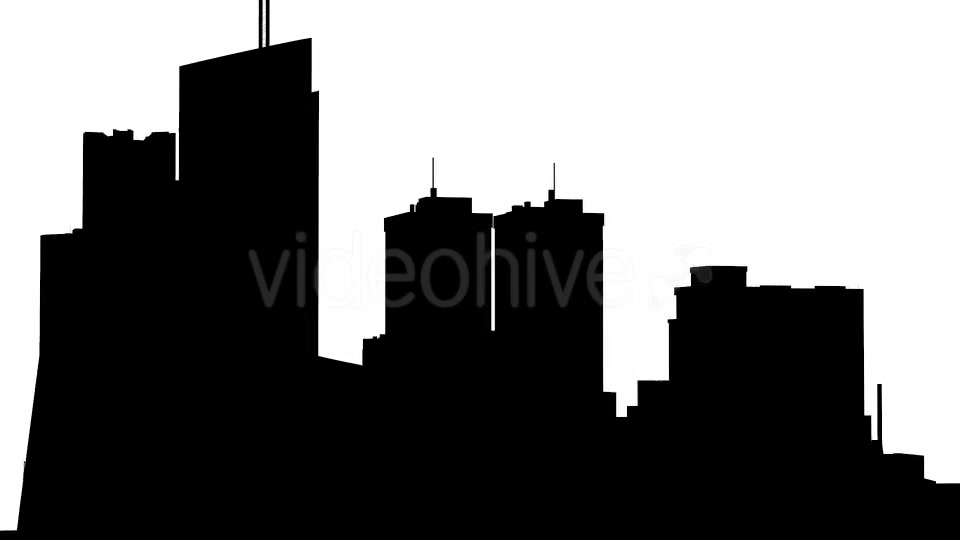 City Buildings Spinning Silhouette Videohive 20280452 Motion Graphics Image 4
