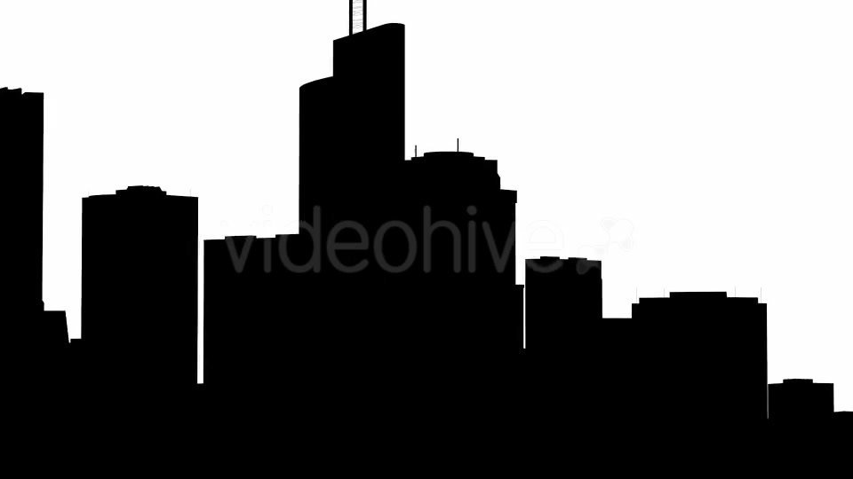 City Buildings Spinning Silhouette Videohive 20280452 Motion Graphics Image 5