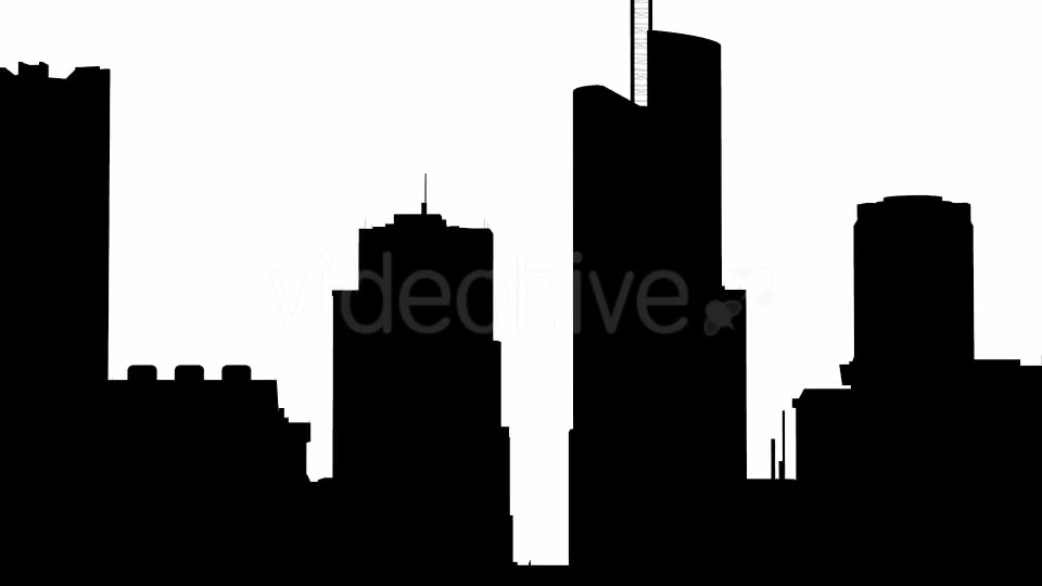 City Buildings Spinning Silhouette Videohive 20280452 Motion Graphics Image 6