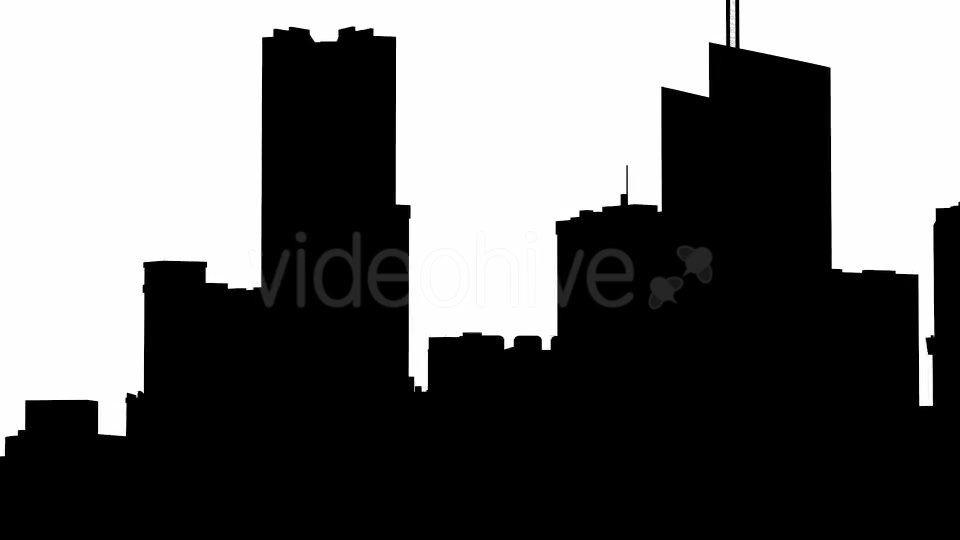 City Buildings Spinning Silhouette Videohive 20280452 Motion Graphics Image 7