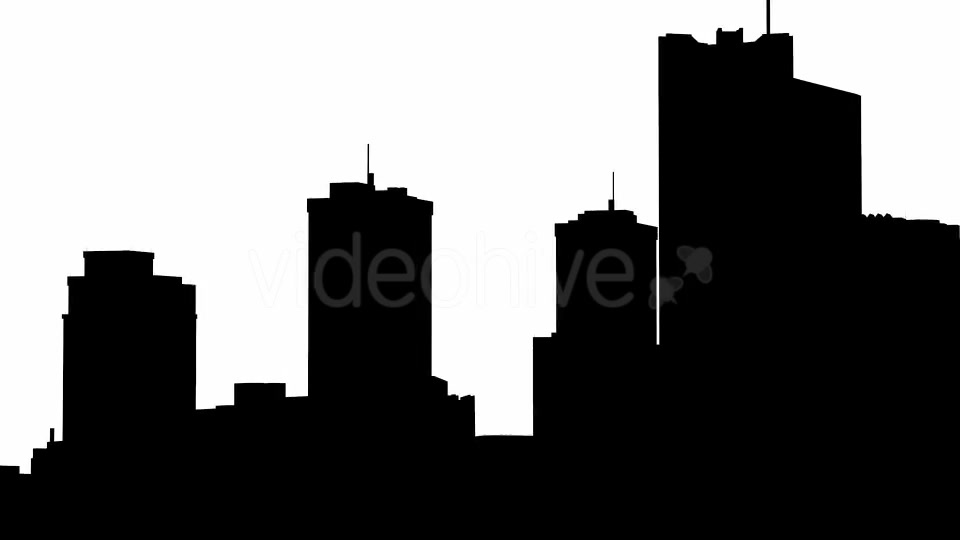 City Buildings Spinning Silhouette Videohive 20280452 Motion Graphics Image 8