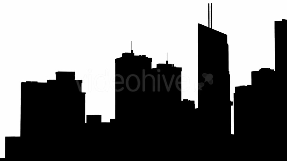 City Buildings Spinning Silhouette Videohive 20280452 Motion Graphics Image 9