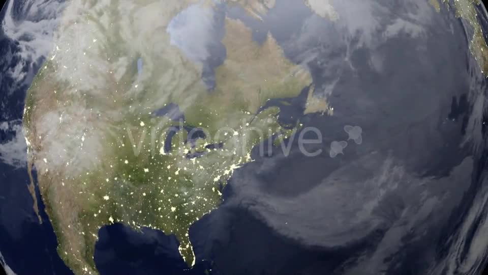 City Lights On Earth From Space Videohive 9724705 Motion Graphics Image 1
