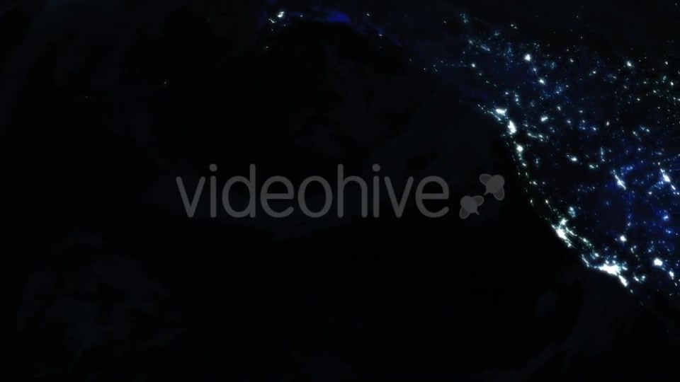 City Lights On Earth From Space Videohive 9770002 Motion Graphics Image 7