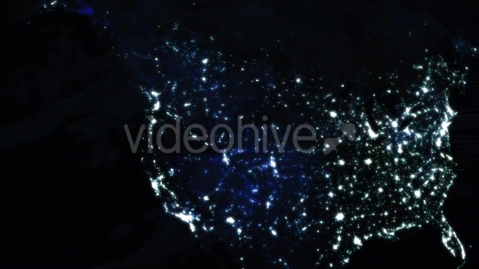 City Lights On Earth From Space Videohive 9770002 Motion Graphics Image 8