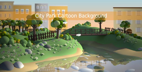 City Park Cartoon Background - Videohive Download 20849568