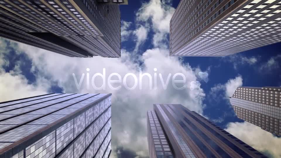 City Skyscrapers, Sky and Clouds Motion Background Videohive 13876171 Motion Graphics Image 1