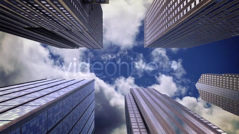 City Skyscrapers, Sky and Clouds Motion Background Videohive 13876171 Motion Graphics Image 4