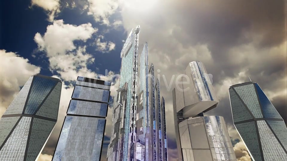 City Skyscrapers – Sun, Sky and Clouds 7 Background Videohive 14052961 Motion Graphics Image 10
