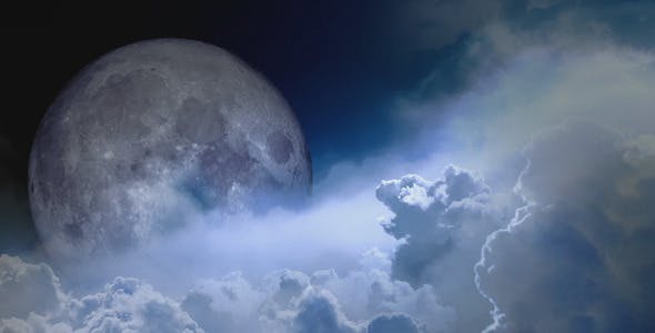 Clouds And The Moon - 8424200 Videohive Download