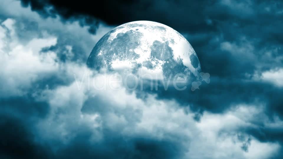 Clouds Surrounding The Moon Background Videohive 17261568 Motion Graphics Image 1