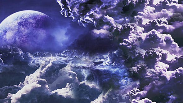 Clouds With Mysterios Planet - Download Videohive 20460106
