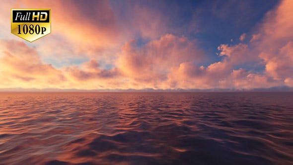 Cloudy Sky Over The Ocean - Videohive Download 19987924