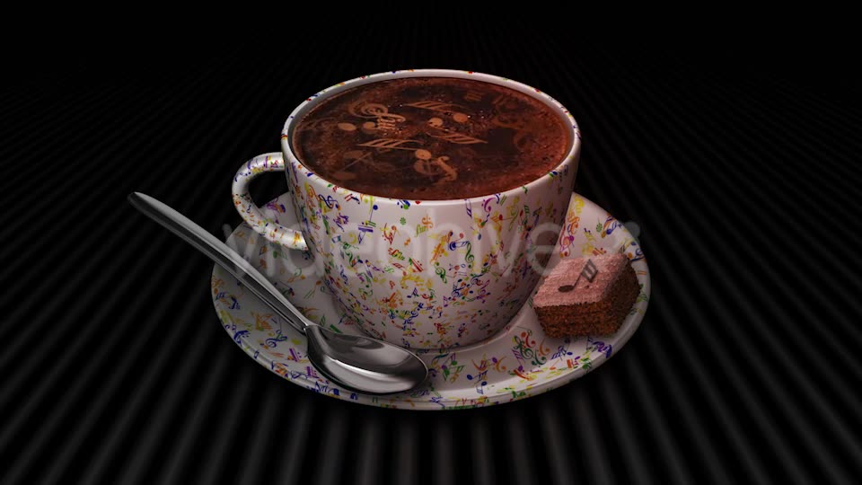 Coffee Cup With Music Notes Videohive 17965003 Motion Graphics Image 2