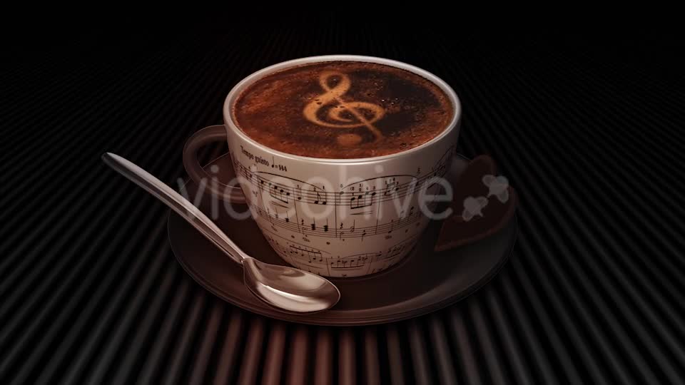 Coffee Cup With Treble Clef Videohive 17964956 Motion Graphics Image 1