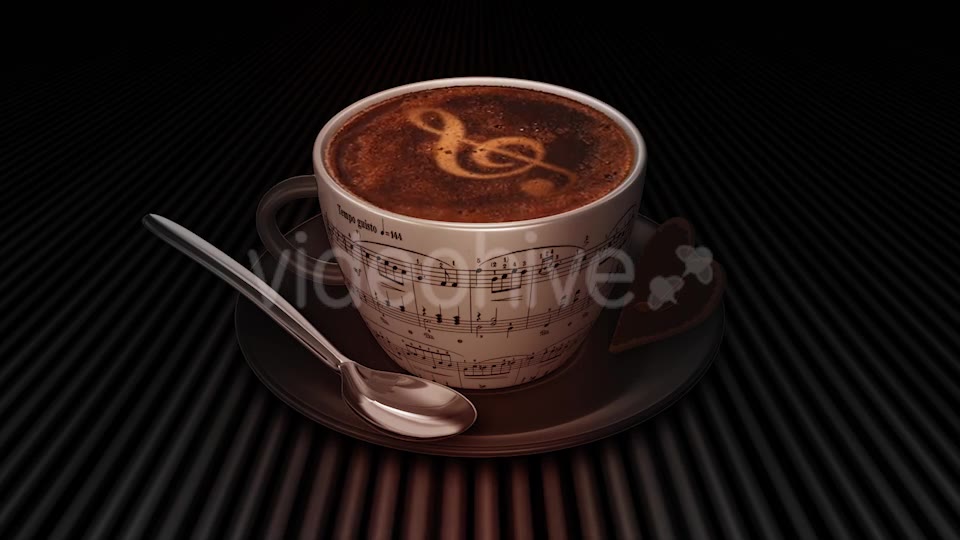 Coffee Cup With Treble Clef Videohive 17964956 Motion Graphics Image 2