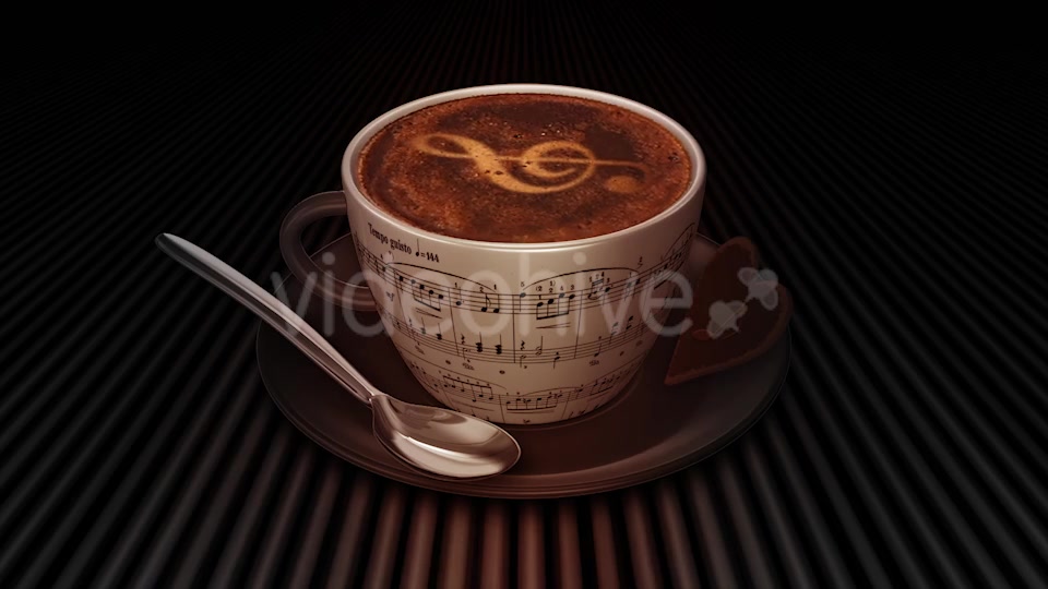 Coffee Cup With Treble Clef Videohive 17964956 Motion Graphics Image 3