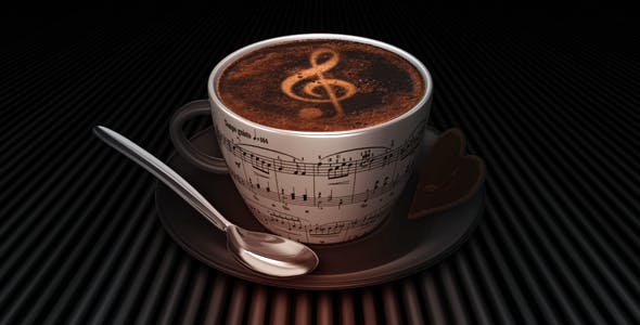 Coffee Cup With Treble Clef - 17964956 Download Videohive