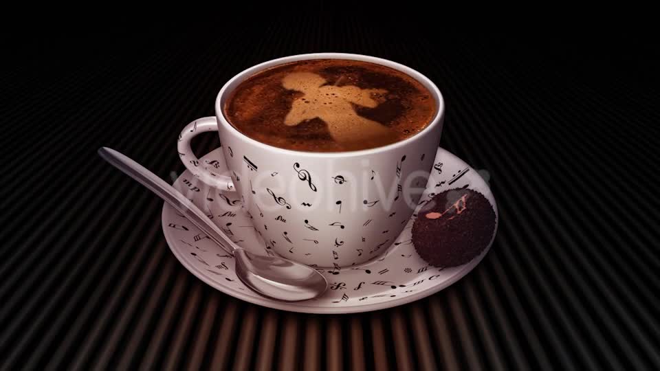 Coffee Cup With Violin Player Videohive 17964994 Motion Graphics Image 1