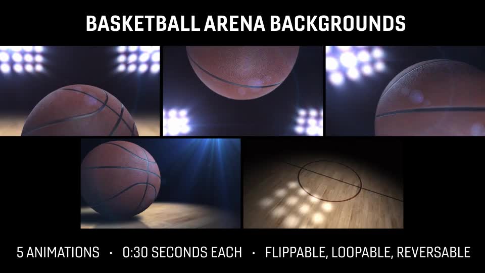 College Basketball Arena Backgrounds | 5 pack (4K) Videohive 21468652 Motion Graphics Image 2